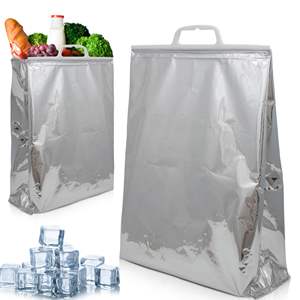 Paquete de 5 bolsas térmicas aisladas de aluminio autoadhesivas a prueba de fugas bolsas de envío de entrega de alimentos 13X19 pulgadas para picnics calientes/fríos - Product Image 1
