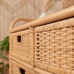 Commode en rotin naturel tressé, meuble de rangement, buffet, console, style bohème, pour la maison, chambre moderne - Product Image 5