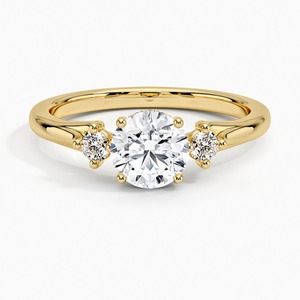 Elegant Gold Tone Engagement <b>Ring</b> with Sparkling Diamond Style <b>Crystal</b> Romantic Bridal Wedding Proposal Jewelry - Product Image 2