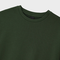 Kaos Wanita Lengan Pendek Warna Hijau Tua Ukuran Besar Terlaris Musim Panas, Kerah Bulat, Bahan Katun Bernapas Cepat Kering, Pakaian Kasual