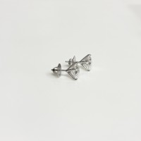 Boucles d'oreilles clous en diamant taille brillant rond en or blanc, bijoux solitaires classiques étincelants pour femme, élégantes pour le quotidien