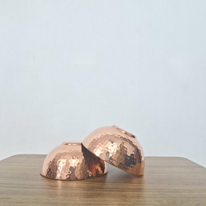 Tazón Redondo de Cobre para Mesa de Cocina, Diseño Grabado, Tazón para Mezclar, Utensilios de Cocina Elegantes, Tazón para Servir Frutas con Acabado Brillante - Product Image 1