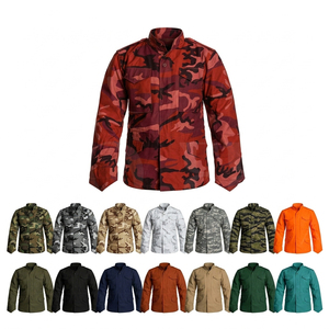 100% Cotton Material Custom Camouflage Field Jacket Stand Collar Long Sleeve Utility Workwear Jacket Custom Printed Style <b>Coat</b> - Product Image 1