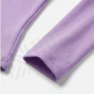 Sudadera con capucha de manga larga personalizada para mujer, de algodón con lavado ácido, para fitness, entrenamiento y gimnasio, ropa deportiva. - Product Image 6