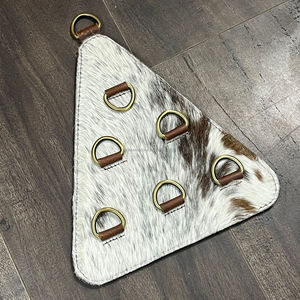 New Arrival Genuine Cowhide Leather Wild Scarf Rag Holder Rustic <b>Wall</b> Hook Kitchen Towel Organizer Hanging Cloth Rack Home Decor - Product Image 5