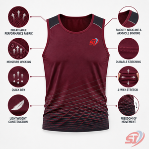 เสื้อกล้ามกีฬาผู้ชายแบบมีตาข่ายระบายอากาศได้ดี รุ่น Custom Velocity Grid เหมาะสำหรับออกกำลังกาย - Product Image 4