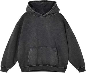 Sweat à capuche décontracté style vintage pour homme et femme, en coton délavé, coupe ample, idéal printemps-automne, qualité OEM économique - Product Image 5