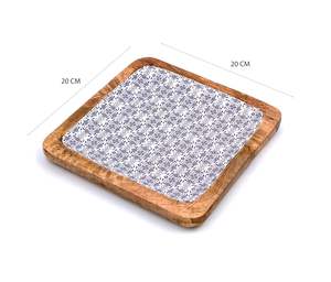 ถาดเสิร์ฟลายพิมพ์สวยงาม ขนาดมาตรฐาน พร้อมสติกเกอร์ตกแต่ง สำหรับเสิร์ฟขนม ราคาสุดคุ้ม - Product Image 2