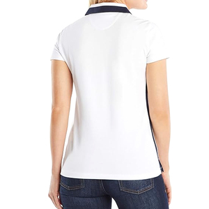 Polo décontracté d'été en coton pour femme, couleur unie, respirant, à manches courtes, tricoté, boutonné, collection 2026 - Product Image 3