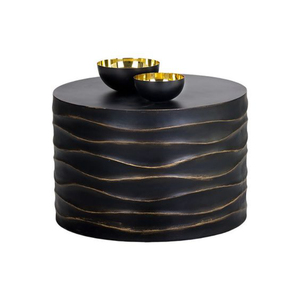 Mesas de Centro de Lujo para el Hogar, Hotel, Sala de Estar, Diseño de Hojas de Loto, Chapado en Oro de Alta Calidad, Metal de Primera Calidad - Product Image 6