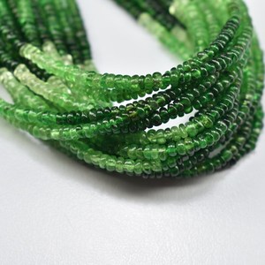 Natural Tsavorite Smooth Rondelle Shaded Gemstone <b>Beads</b> 2-3mm Green Tsavorite <b>Stone</b> <b>Beads</b> For Jewelry Making DIY Bracelet Bulk - Product Image 3