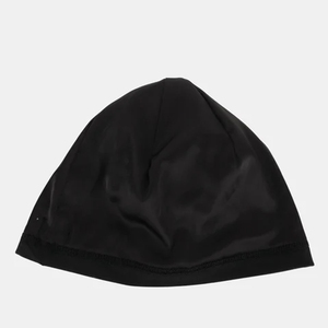 Gorro de Punto Acrílico Negro Unisex, Gorro Casual de Invierno de Color Sólido, Tejido a Máquina, Talla Adulto 56-58CM - Product Image 6