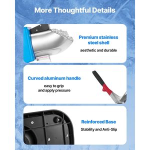 Trituradora de hielo eléctrica comercial 220LBS/H, fabricante de cono de nieve de hielo raspado azul, maquinaria de procesamiento de alimentos - Product Image 6