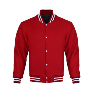 Chaqueta Varsity Blanca para Hombre, Chaqueta de Béisbol con Cuello Alto de Lana y Botones a Presión, Ropa Deportiva de Otoño, Chaqueta Clásica Universitaria con Letras - Product Image 5