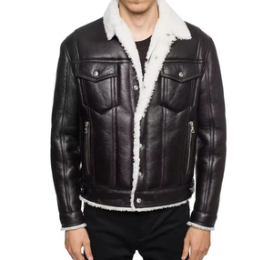Veste de moto décontractée en cuir PU pour homme, col roulé, doublure en polyester, vêtements d'hiver pour moto, couleur unie, fermeture éclair - Product Image 2