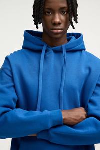 Sweats à capuche bleus surdimensionnés personnalisés de qualité supérieure Streetwear unisexe lourd polaire en coton de haute qualité fabrication OEM et ODM disponible - Product Image 2