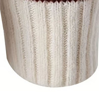 Pull tricoté à capuche beige OEM à manches longues, respirant, anti-boulochage, anti-plis, en polyester/coton, chaud, unisexe, pour homme, hiver