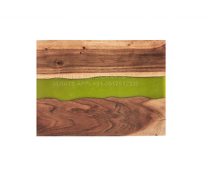 Usine directe bois de manguier et résine planche à découper blocs à découper 40x25cm écologique pour la cuisine à domicile inde artisanat de qualité - Product Image 4