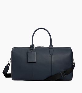 Unisex Genuine Leather Duffle Bag Large Capacity Zipper Closure Travel Weekender <b>Soft</b> Handle Brown - Product Image 3