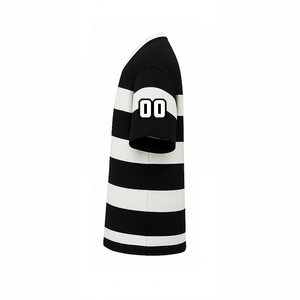 Camiseta de Fútbol Vintage Unisex con Estampado de Letras, de Poliéster, Corte Cuadrado, Oversize, de Alta Calidad, Cuello en V, Malla Personalizada de Secado Rápido - Product Image 5