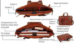 Wholesale Custom Logo Genuine Leather Vintage Durable Waterproof Anti-Theft <b>Laptop</b> <b>Sleeve</b> Elegant Business Portable Office - Product Image 4