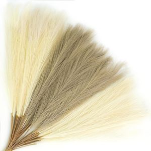 30 Pezzi di Erba della Pampa Artificiale Corta e Soffice da 55 cm, Steli Colorati per Riempimento Vasi e Composizioni Floreali - Product Image 1