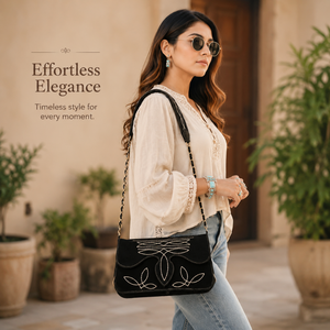 Premium Genuine Leather Chain Shoulder <b>Bag</b> for Women Western Designer Handbag Vintage Fashion for Everyday Travel Elegant Purse - Product Image 3