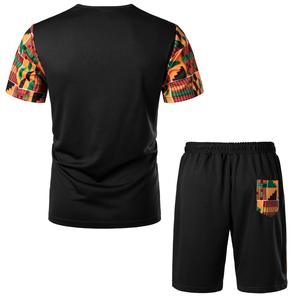 Ensemble deux pièces streetwear homme été : T-shirt et short en coton molletonné 100% écoresponsable, design personnalisé délavé à l'acide - Product Image 2