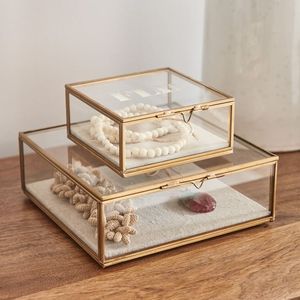Customized <b>Hexagon</b> Glass Jewelry <b>Box</b> with Metal Frame, Decorative Storage Organizer Ring <b>Box</b> For Wedding <b>Gift</b> & Home use - Product Image 1