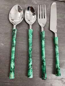 Wedding and Party Stainless Steel Dinnerware <b>Set</b> Luxury Finish Premium Gold Plated Stainless Steel <b>Flatware</b> <b>Set</b> At Best Price - Product Image 3