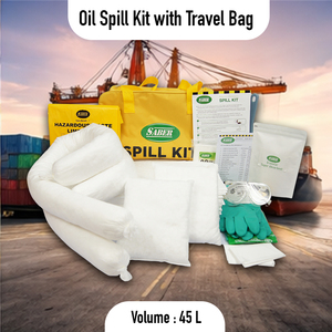 Kit de Emergencia para Derrames de Petróleo de 45L con Almohadillas Absorbentes de Petróleo y Calcetines para Limpieza Rápida de Fugas de Aceite, Seguridad Industrial, Marina y Automotriz - Product Image 2