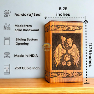 Handcrafted heels sun bird fly wave & Natural Wood Cremation Urn Ashes <b>Box</b> Artistic Funeral <b>Memorial</b> <b>Keepsake</b> by AYAANS - Product Image 3