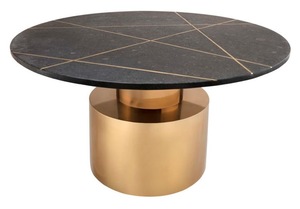 Exclusive Handmade Metal and Natural Marble <b>Coffee</b> <b>Table</b> for Luxury Living Room, Lounge and Hospitality Interiors - Product Image 4