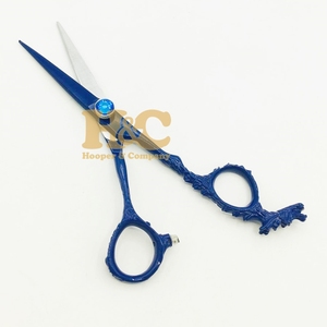 Ciseaux de barbier professionnels Dragon Scissors, japonais, en acier inoxydable, droits et effilants, pour coiffure, pour droitiers, avec logo - Product Image 6