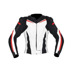 Combinaison de moto en cuir véritable intégral avec protection contre les chocs, coutures doubles renforcées, fermeture éclair durable - Product Image 3