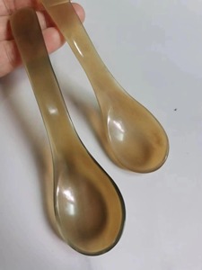 Unique Natural Horn Patterns Genuine Buffalo Horn Mirror Polish Classic Handcrafted Cutlery <b>Spoon</b> Set Home & Restaurant Use - Product Image 5