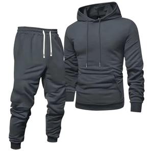 Ensemble de survêtement unisexe pour homme avec impression de logo personnalisé, pantalon de survêtement, ensemble de survêtement décontracté en coton/polyester avec capuche - Product Image 1