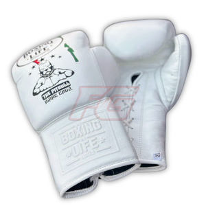 No Boxing No Life Guantes de Boxeo MMA de Cuero Vacuno Personalizados con Cierre de Cordones en los Dedos Completos, Absorción de Humedad y Antideslizantes para Combate - Product Image 3