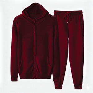 Conjunto de dos piezas de moda urbana para otoño/invierno: Sudadera con capucha de forro polar para hombre y mujer, informal, con cremallera, talla grande, estampado. - Product Image 3