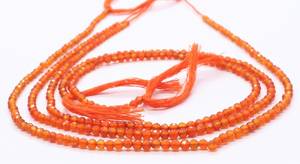 AAA Carnelian Faceted Round <b>Ball</b> Beads 3 MM Natural Carnelian Gemstone Beads 13 Inch Faceted Round Carnelian Loose Beads Jewelry - Product Image 2