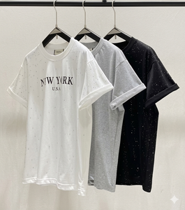 Camiseta de algodón estampada para hombre, manga corta, cuello redondo, informal, color liso, tela transpirable, suave, corte regular, para uso diario en verano, básica - Product Image 1