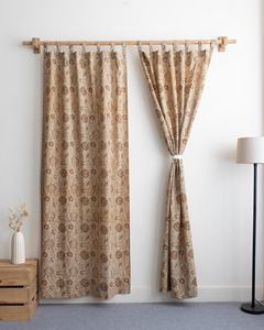 Ensemble de rideaux en coton imprimé à la main 100% style bohème pour salon, hôtel - Product Image 1