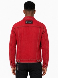 High Quality <b>Men</b> <b>Denim</b> <b>Jacket</b> Vintage Inspired Look Comfortable Fit Durable Construction Perfect For Casual Streetwear Fashion - Product Image 5