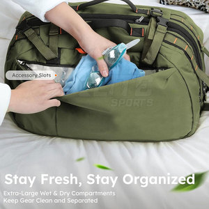 High Quality Polyester Lightweight Convertible Backpack Duffel with Large Capacity Strong Stitching for Sports & Outdoor Travel - Product Image 3