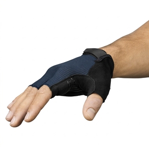Gants de cyclisme demi-doigts personnalisés en gros, respirants en maille polyester, paume antidérapante, fermeture auto-agrippante, pour sports d'été - Product Image 5