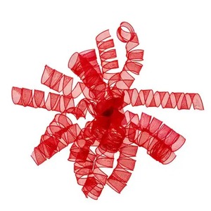 <b>Red</b> Organza Butterfly <b>Bow</b> Woven Gift Ribbon with Digital Printing and Logo Design for Wedding & Birthday Decorations - Product Image 4
