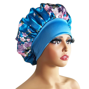 Nouveau bonnet en satin de soie pour dormir la nuit, pour femmes aux cheveux bouclés ou tressés, imprimé multi-styles - Product Image 6