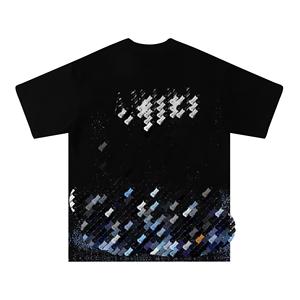 Camiseta de Manga Corta para Hombre, 100% Algodón, Estampado Geométrico, Corte Regular, Cuello Redondo, Estilo Casual - Product Image 5