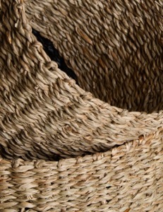 Set of 2 Raffia & Seagrass Contrast <b>Baskets</b> Handmade <b>Storage</b> <b>Basket</b> Wholesale eco-friendly Made in Viet Nam - Product Image 5