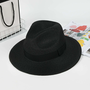 Wholesale Custom Natural Grass <b>Floppy</b> Straw <b>Hat</b> Wide Brim Summer Sun <b>Hat</b> Unisex Beach OEM ODM Private Label - Product Image 3